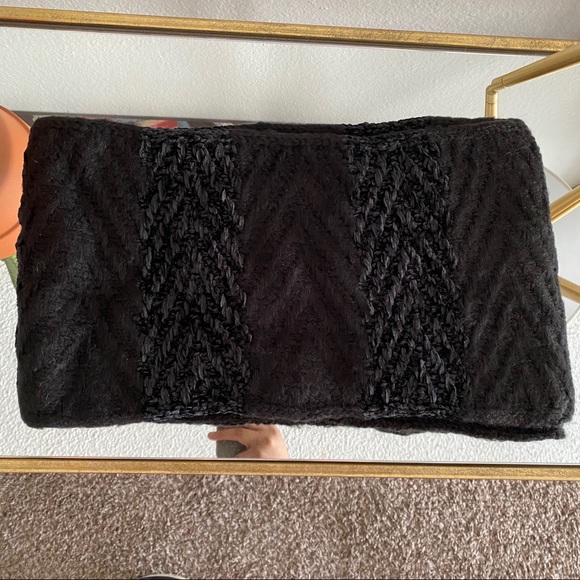 SOLD - Chenille Scarf and Rainbow Pouf Beanie Set - Picture 2 of 4